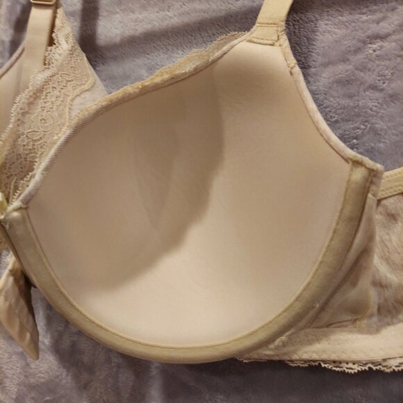 Ambrielle 42D Bra Organic Cotton Demi Underwire covertable straps jersey tan - Picture 15 of 16